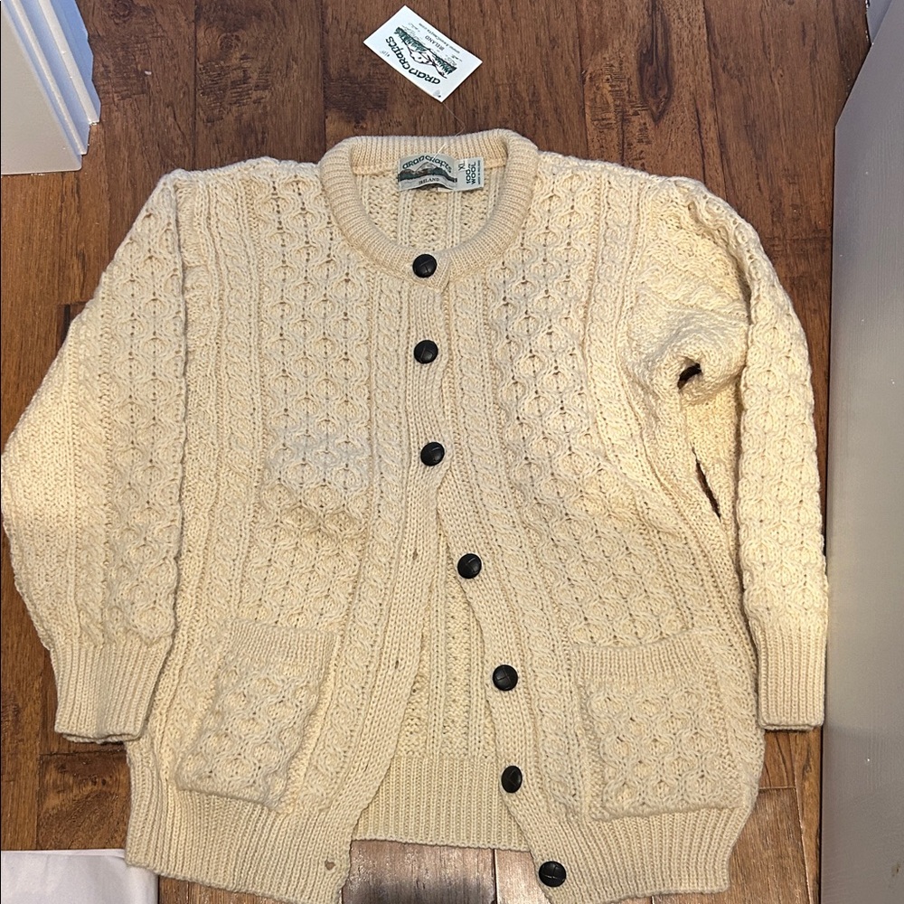 Aran Crafts / Irish made wool Cardigan